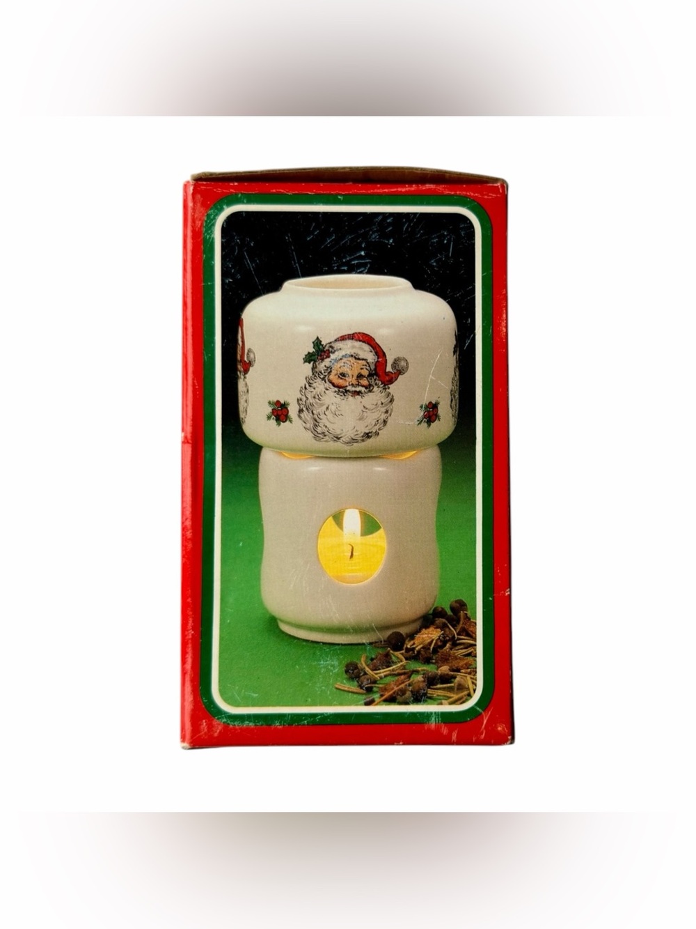 Vintage Santa Potpourri Press Room Scenter Simmer Pot Christmas Ceramic 1998 NEW